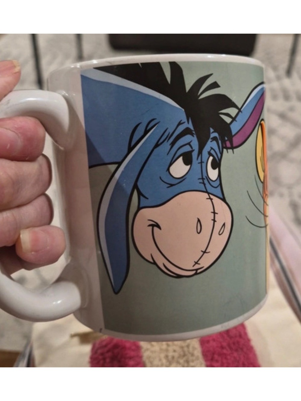 Vintage Disney Store LARGE Coffee Mug Featuring 5 Pooh Characters